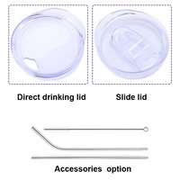 Cadeaux d'entreprise promotionnels, gobelets isothermes à double paroi en acier inoxydable, personnalisés, 12 oz, revêtement en poudre, avec couvercle