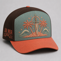 Casquette de baseball personnalisée style Old English, 5 panneaux, visière incurvée, style Dad Hat, streetwear urbain West Coast, vente en gros, faible MOQ