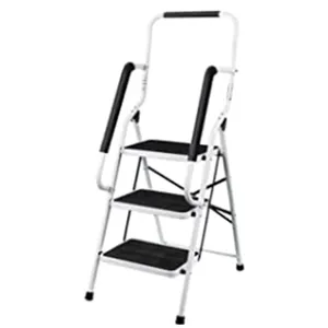 Low Cost High Quality Folding 3-Step Safety Step Ladder Old People Old People Steel Handrail Folding Home Step Ladders