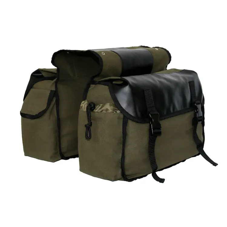 Outdoor Travel Heavy Duty Canvas Storage Bicycle Rear Saddle Bag