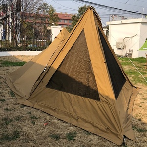 <span class=keywords><strong>Tente</strong></span> de Camping en toile de coton, grand Glamping, <span class=keywords><strong>Tipi</strong></span>, feu de camp, pique-nique, pyramide, tentes d'hiver, Camping en plein air - Product Image 4