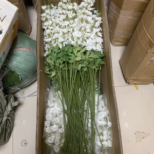 ดอกไม้ประดิษฐ์ JA-32 Kikis Datura Hyacinth Larkspur แบบ 2 แฉก สำหรับตกแต่งทางเดินงานแต่งงาน โรงแรม ห้องนั่งเล่น ถ่ายภาพกลางแจ้ง สีม่วง - Product Image 5