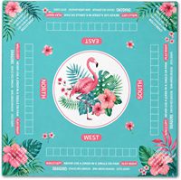 Tapis de jeu de mahjong pliable en caoutchouc naturel silencieux, antidérapant, imperméable et anti-rayures pour jeux de société