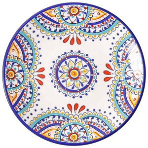 Juego de Vajilla de Cerámica con Diseño Bohemio, Platos de Porcelana Pintados a Mano para Bodas, Fiestas, Navidad, Material Plástico - Product Image 2