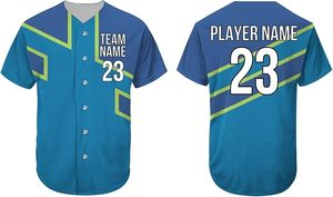 Tontons Usine Personnalisé Votre Nom Numéro Logo Transfert De Chaleur Imprimé Respirant Plus La Taille Adulte Sublimé Bouton Baseball Maillots - Product Image 4