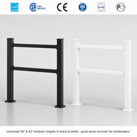 Kit de poteaux de garde-corps en aluminium pré-assemblé pour balcon d'hôtel, garde-corps de piscine, résistant à la corrosion, revêtement en poudre, OEM