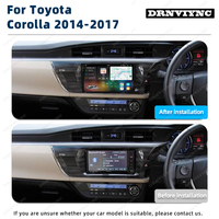 Autoradio Android 13 2K 7870 8 cœurs, autoradio stéréo, Carplay, GPS, écran tactile, lecteur audio vidéo pour Toyota Corolla 2014 - 2017