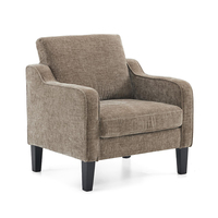Fauteuil de loisirs de style médiéval moderne, canapé, fauteuil de loisirs en bois, cadre en bois massif, salon, coussin moelleux, fauteuil