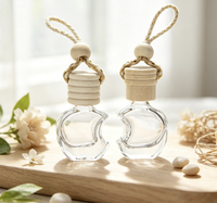 Flacon diffuseur de parfum en verre vide personnalisé et unique pour voiture, 5ml, 9ml, 13ml, avec bouchon à vis, sérigraphie et marquage à chaud givré