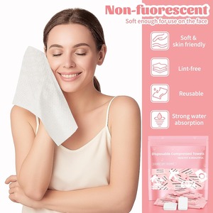 Ultra-<b>Quick</b> Absorbent Compressed <b>Towel</b> Disposable Compressed Face <b>Towel</b> Portable Cotton Coin Tissue Camping <b>Towel</b> for <b>Travel</b> - Product Image 5