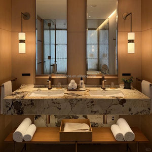 Plan <span class=keywords><strong>de</strong></span> toilette <span class=keywords><strong>de</strong></span> luxe en marbre bleu sodalite intégré pour projets hôteliers haut <span class=keywords><strong>de</strong></span> gamme - Product Image 4