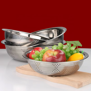 Panier <span class=keywords><strong>de</strong></span> drainage perforé en acier inoxydable avec bac <span class=keywords><strong>de</strong></span> trop-plein épaissi, <span class=keywords><strong>un</strong></span> évier <span class=keywords><strong>de</strong></span> <span class=keywords><strong>cuisine</strong></span> polyvalent pour laver les légumes et les tamiser - Product Image 2