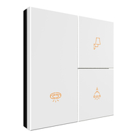 Interrupteur mural intelligent KNX pour système domotique, bouton en métal brossé, panneau 3/4, interrupteur poussoir, norme européenne 24V DC, interrupteur intelligent KNX