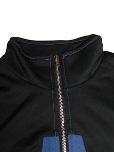 ชุดเซ็ตสองชิ้นแฟชั่นสำหรับผู้หญิง ผ้ายีนส์ปะติดปะต่อ สไตล์ฤดูใบไม้ร่วงและฤดูหนาว - Product Image 6