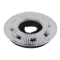 Brosse de nettoyage industrielle manuelle pour revêtements de sol, tapis et moquettes, avec disque brosse en nylon et fil d'acier