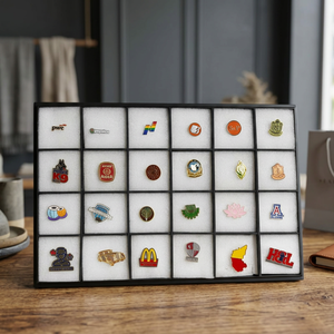 Lot de 24 épingles en émail métallique faites à la main, personnalisables avec logo, cadeaux promotionnels originaux, badges personnalisés avec impression en relief - Product Image 2
