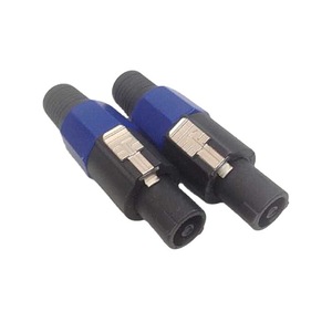 ปลั๊กเสียง NL4FC แบบมืออาชีพ สายลำโพงสี่แกน ปลั๊กสีน้ำเงิน สายสัญญาณเสียง ขั้วต่อโอห์ม หางยาว จากโรงงาน - Product Image 3