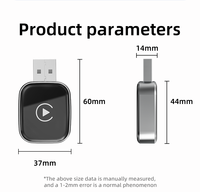 Adaptador GPS 2 en 1 con Dongle Inalámbrico para CarPlay y Android Auto, con USB-A/USB-C para Vehículos con Sistema Original/Con Cable, Portátil, 1 Año de Garantía
