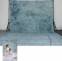 Toile de fond Tie Dye 10*16ft/3*5m en mousseline 100% coton, fond de studio photo, tissu non réfléchissant, bleu océan, bleu ciel