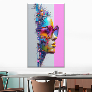 Impression <span class=keywords><strong>sur</strong></span> <span class=keywords><strong>toile</strong></span> abstraite de femme de <span class=keywords><strong>Pop</strong></span> <span class=keywords><strong>Art</strong></span>, <span class=keywords><strong>art</strong></span> mural coloré de <span class=keywords><strong>portrait</strong></span> de pixel, décor à la maison moderne - Product Image 3