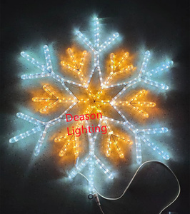 IP65 Waterproof LED Rope <strong>Lights</strong> Large <strong>Snowflake</strong> Motif Christmas <strong>Window</strong> Decoration for Year-Round Outdoor Use - Product Image 3