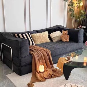 Fabric Sofa <b>Bed</b> Corduroy Material Removable Washable <b>Folding</b> Sofa For Living Room Small Apartment Rental - Product Image 4