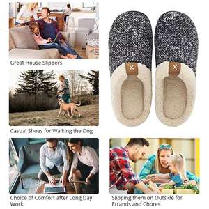 <span class=keywords><strong>Pantoufles</strong></span> chaudes d'hiver Rackdove en mousse à mémoire de forme souple de haute qualité pour hommes, vente en ligne en ligne en usine - Product Image 6