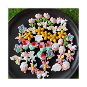 10Pcs Slime Charms Colorful Lollipop Soft Clay Plasticine Slime Accessories  Beads Making Supplies For DIY Scrapbooking Crafts