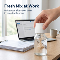 Bouchon de bouteille portable anti-effraction multifonctionnel à double compartiment pour poudre probiotique, séparation solide-liquide, écologique