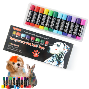 Marcadores de Tinte para Pelo de <span class=keywords><strong>Perro</strong></span> Lavables en 12 Colores, <span class=keywords><strong>Pintura</strong></span> Temporal para Pelaje, Rotuladores para Animales, Tinte para el Cuidado del Cabello de Mascotas - Product Image 1