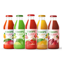 Étiquettes de boissons en vinyle imprimées sur mesure pour bouteilles de 250 ml/500 ml, autocollants adhésifs imperméables pour l'emballage du vin et des jus
