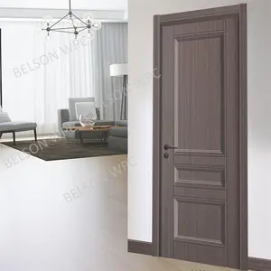 Huangshan Belson Saudi Arabia Market Waterproof WPC Interior Door 35mm PVC Door Profile WPC Waterproof Pocket Door