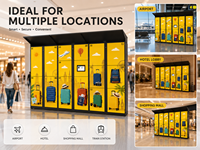 Casier à bagages intelligent avec écran tactile, service en libre-service, armoire de rangement pour bagages pour aéroport, hôtel, centre commercial, gare