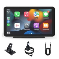 Estéreo Portátil para Auto con Pantalla Táctil LCD de 7 Pulgadas, CarPlay Inalámbrico, Android Auto, Airplay, Bluetooth, Manos Libres, Mirror Link, AUX, Transmisor FM