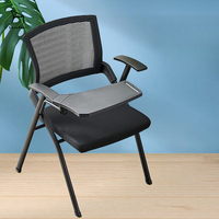 Chaise pliante multifonctionnelle EaseNeat pour bureau, salle de formation et salle de conférence, épaisseur 1,22, avec bureau intégré, chaise de bureau, chaise d'apprentissage