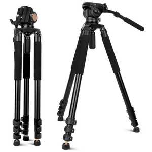 Tripé Profissional para Câmera DSLR QZSD Q680 em Alumínio com Capacidade de Carga de 18kg e Cabeça Fluida - Product Image 4