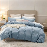 Ensemble de literie de luxe pour la maison, ultra moelleux, 100% polyester, écologique, 400TC, avec housse de couette et taies d'oreiller, taille personnalisée, toutes saisons