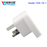 Adaptateur de prise électrique YDS-16-1, 10A, en cuivre et ABS, prise universelle de voyage internationale, Europe, Royaume-Uni, États-Unis, Australie, sécurité