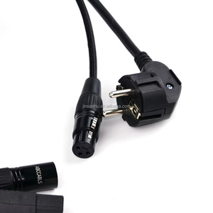 Câble <span class=keywords><strong>Combo</strong></span> 2-en-1 ABCCABLS Schuko IEC C13 <span class=keywords><strong>XLR</strong></span> Intégré Audio et Alimentation en Cuivre Sans Oxygène - Product Image 2