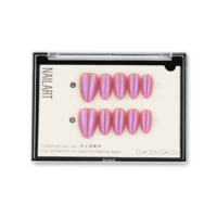 30 faux ongles à presser effet œil de chat, biodégradables, en acrylique, pour la Saint-Valentin, avec strass, jolis, vente en gros