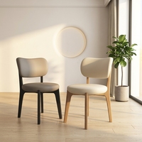 Chaises de salle à manger économiques pour hôtels, cafés, restaurants, avec structure en bois massif, revêtement en cuir synthétique doux, design moderne, pieds en métal, durables