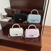 Sac à main pour femme en cuir PU, tendance et luxueux, sac bandoulière à motif losanges, sac à l'épaule de créateur pour femme, vente chaude en usine