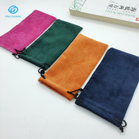 Pochette à lunettes en velours multicolore avec cordon de serrage, sac de rangement souple en flanelle pour lunettes de soleil, étui de protection personnalisé pour lunettes avec logo