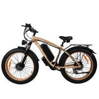 Vélo de montagne électrique 26 pouces 48V avec pneus larges, 21 vitesses variables, longue autonomie de la batterie, assistance au pédalage, moteur 1000W, aluminium