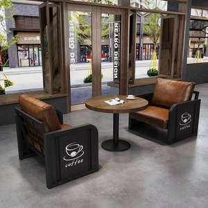 Set di mobili in stile industriale Bar stand divani tavoli per bistrot, caffetteria, libreria taverna del negozio di tè del latte - Product Image 3