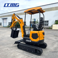 Mini-Excavatrice LTMG avec broyeur, 1,5 tonne, 1,8 tonne, 2 tonnes, 2,5 tonnes, zéro queue, norme EPA Euro 5, compacte, avec broyeur à fléaux pour la ferme
