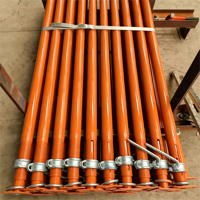 Étai télescopique réglable en acier galvanisé robuste pour le soutien de coffrage de dalles de béton, usage extérieur