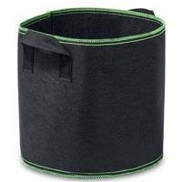 Sac de culture pour légumes et fleurs en tissu non tissé respirant, robuste, résistant et durable avec poignée renforcée, noir