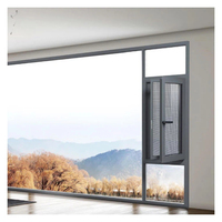 Portes de sécurité pour fenêtres, usage résidentiel et commercial, en alliage d'aluminium, coulissantes, avec vitrage panoramique, coupe-vent, garantie 5 ans