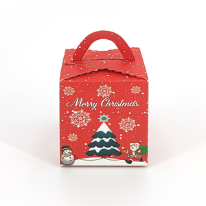 Custom Logo <strong>Red</strong> Christmas Packaging <strong>Boxes</strong> Eco-friendly Foldable Food Cupcake Window Packaging <strong>Boxes</strong> - Product Image 2